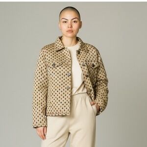 DANIEL K New York USA Womens Beige Polka Dot Button Down Jacket Size M